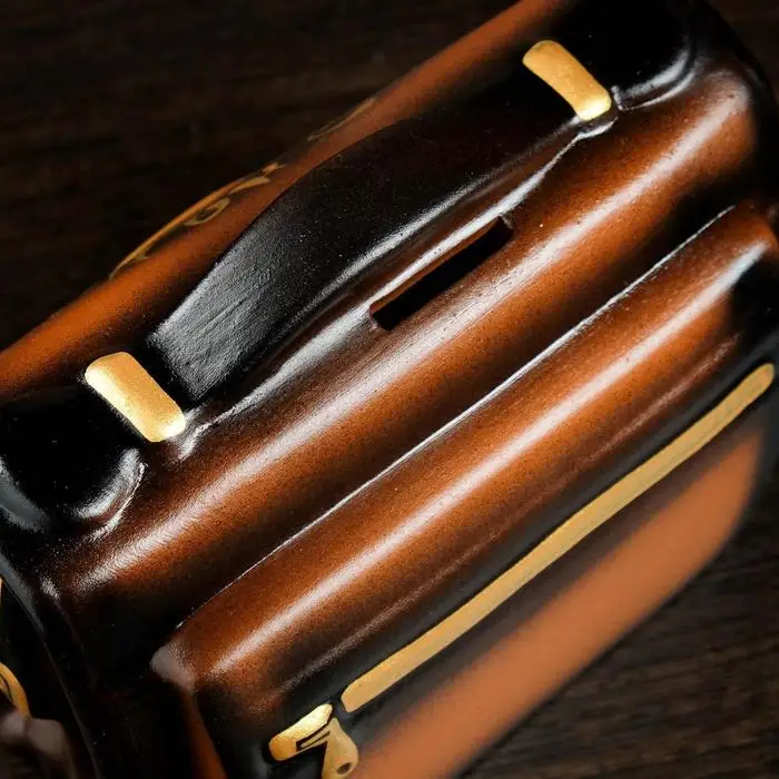 Копилка Копилка "Барсетка" коричневый, 13х19х13см