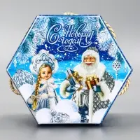 Подарочная новогодняя коробка &laquo;Краски зимы&raquo;, для сладких подарков, 18&times;18&times;14 см