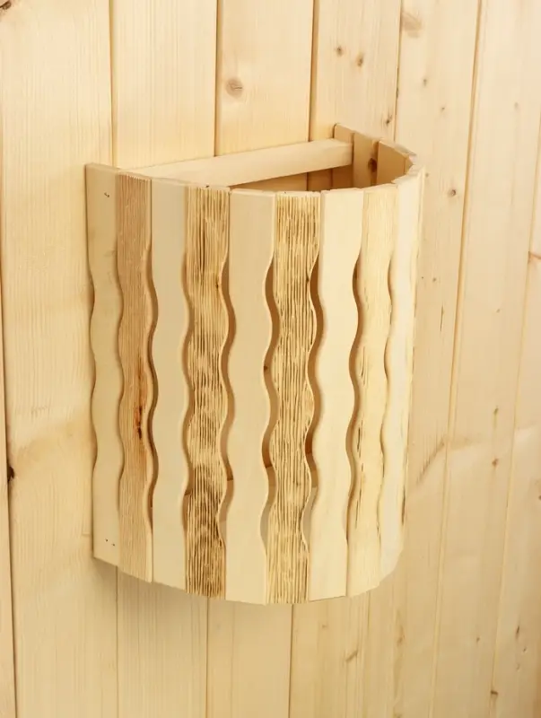 Абажур для бани и сауны &laquo;Волны&raquo;, липа, настенный