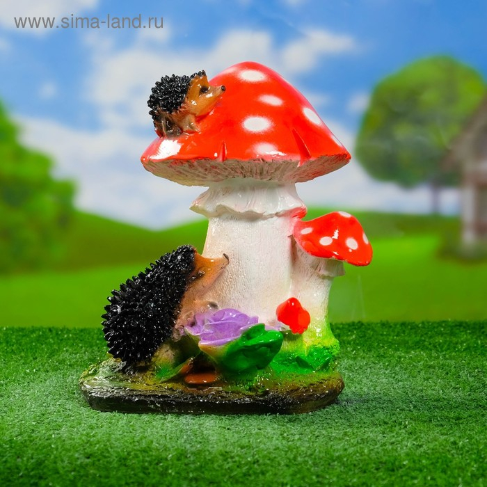 Садовая фигура  Садовая фигура "Гриб с ежами" 18х20х25см МИКС