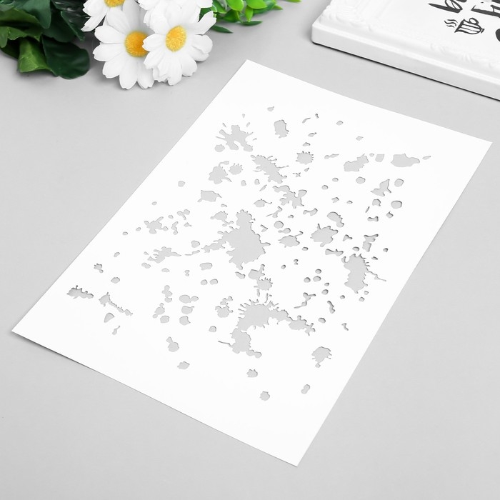 Трафарет пластик Трафарет пластик "Клякса" 24х16 см