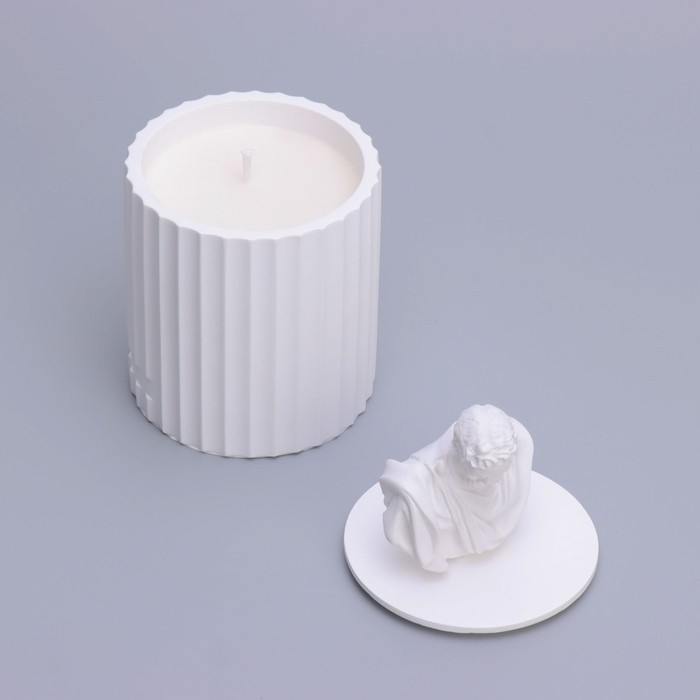 Свеча в бетоне ароматическая  Свеча в бетоне ароматическая "Микеланджело", апельсиновый османтус, 13х7см,соевый воск,160 г