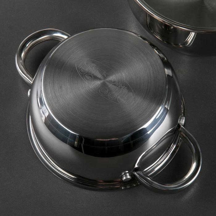 Набор кастрюль «Антея», 3 предмета: 1,5 л, 2 л, 3 л, капсульное дно, подарочная упаковка, индукция Набор кастрюль «Антея», 3 предмета: 1,5 л, 2 л, 3 л, капсульное дно, подарочная упаковка, индукция