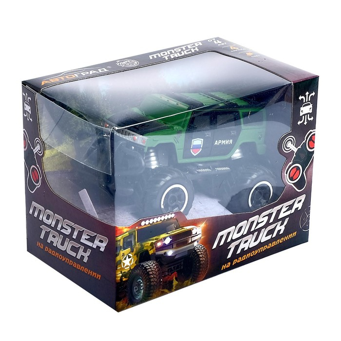Джип «Армия», радиоуправляемый, световые эффекты, работает от батареек, цвет зелёный Джип «Армия», радиоуправляемый, световые эффекты, работает от батареек, цвет зелёный