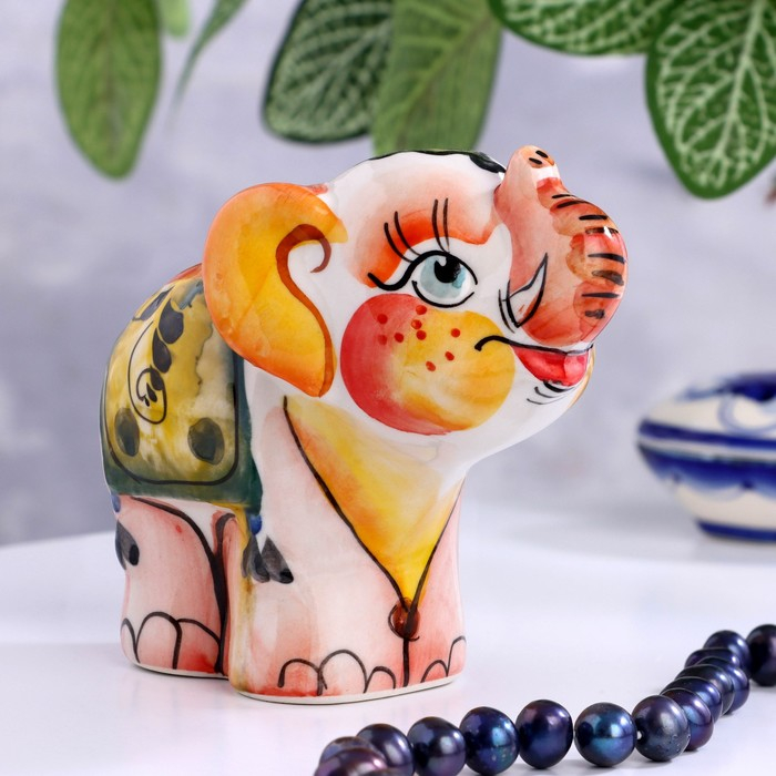 Сувенир «Слон Тоша», 9х11см, гжель , цвет Сувенир «Слон Тоша», 9х11см, гжель , цвет