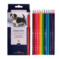 Карандаши 12 цветов BrunoVisconti Easycolor, трёхгранные, особо мягкие