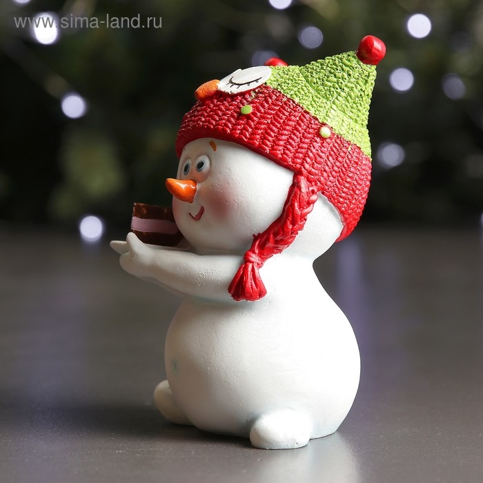 Фигура  Фигура "Снеговик-сова" 8х8х12см