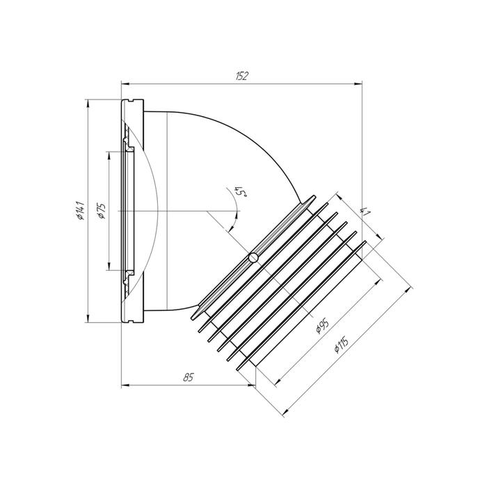 Труба фановая для унитаза "АНИ Пласт" W4228, 110 мм х 45°, короткая