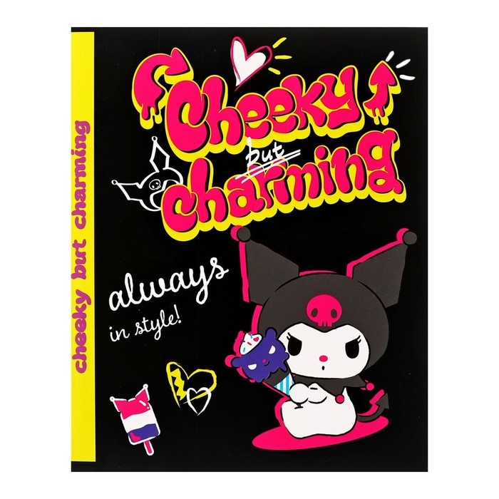 Тетрадь 48 листов в клетку Kuromi, обложка картон, soft-touch ламинация, белизна 92%, блок 60 г/м2, МИКС Тетрадь 48 листов в клетку Kuromi, обложка картон, soft-touch ламинация, белизна 92%, блок 60 г/м2, МИКС