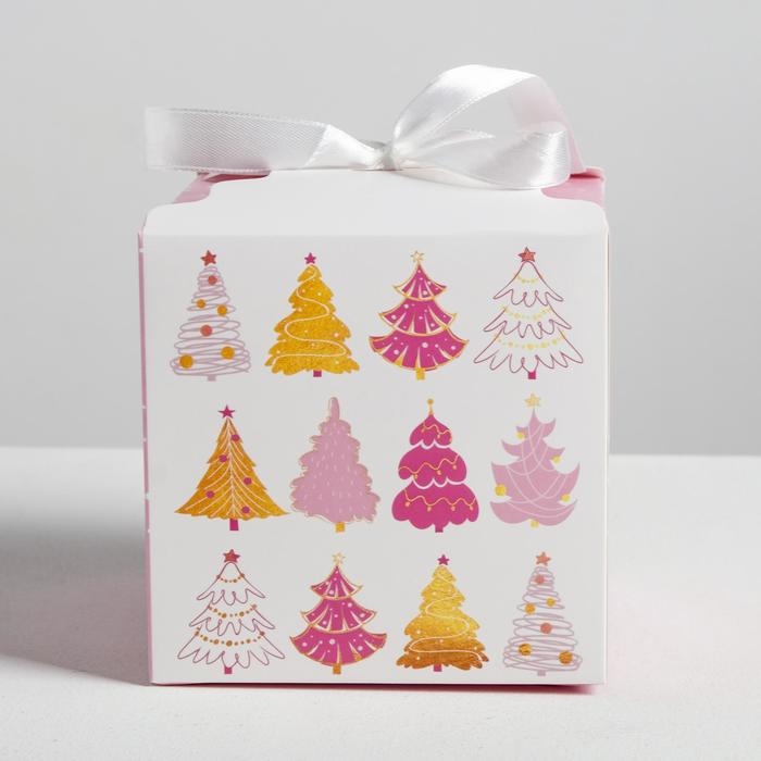 Коробка подарочная новогодняя складная «Чудеса», 12 х 12 х 12 см, Новый год Коробка подарочная новогодняя складная «Чудеса», 12 х 12 х 12 см, Новый год