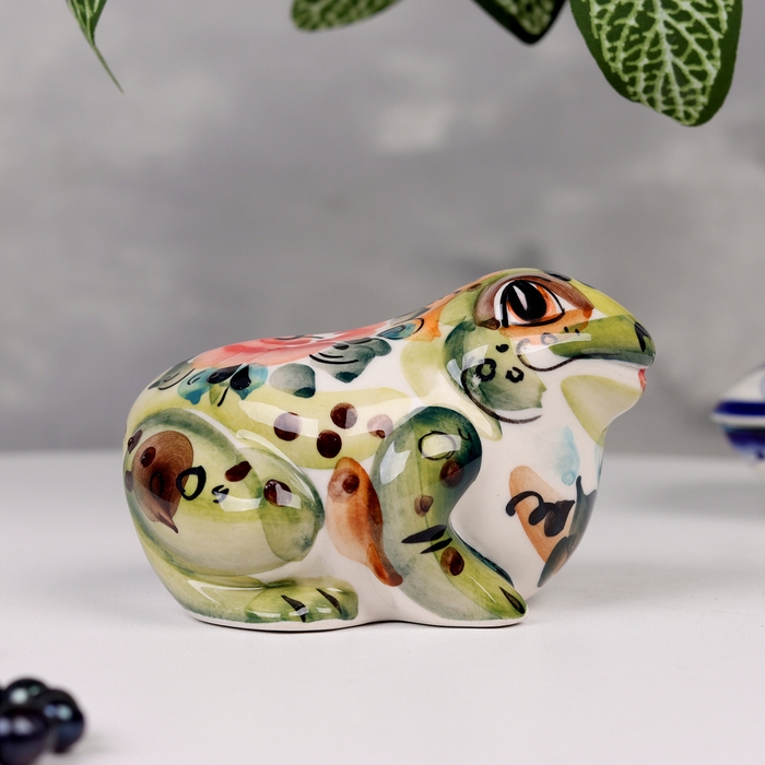 Сувенир Сувенир "Жаба Долли", гжель, цветная