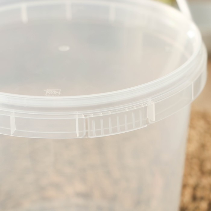 Ведро пластиковое одноразовое с крышкой «Для солений», 1,5 л, d=14 см, прозрачное, 226 шт/уп. Ведро пластиковое одноразовое с крышкой «Для солений», 1,5 л, d=14 см, прозрачное, 226 шт/уп.