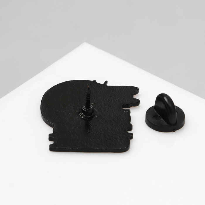 Значок «Кот» на книгах, цветной в чёрном металле Значок «Кот» на книгах, цветной в чёрном металле