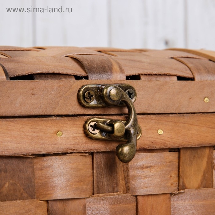 Сундук «Плетёнка», с замком, 17×12×12 см, шпон Сундук «Плетёнка», с замком, 17×12×12 см, шпон