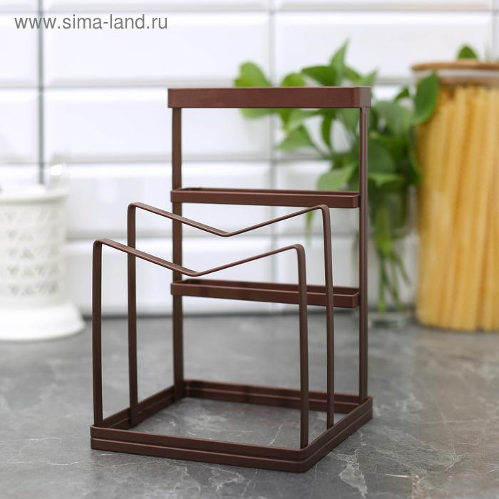 Подставка для ножей и разделочных досок Доляна «Лофт», 13,5×12,5×21,5 см, цвет коричневый Подставка для ножей и разделочных досок Доляна «Лофт», 13,5×12,5×21,5 см, цвет коричневый