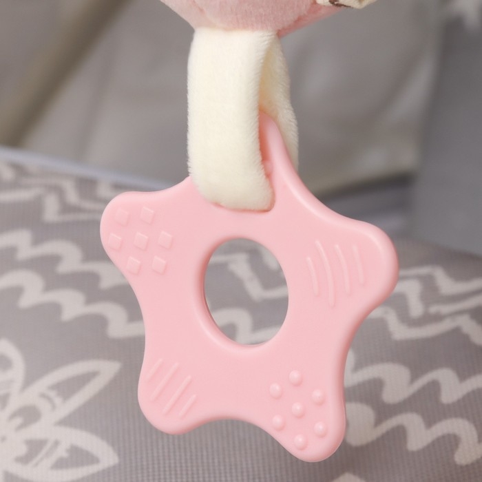 Подвеска с вибрацией «Милая зайка», прорезыватель, на кроватку, коляску, Крошка Я Подвеска с вибрацией «Милая зайка», прорезыватель, на кроватку, коляску, Крошка Я