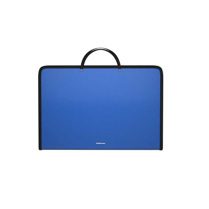 Папка с ручками А4, 327 х 228 х 30 мм, Erich Krause Папка с ручками А4, 327 х 228 х 30 мм, Erich Krause "Diagonal Vivid", 500 мкм, молния вокруг, микс