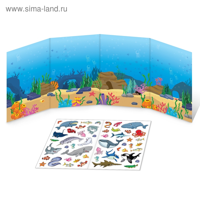 Многоразовые наклейки набор «Удивительные животные», 2 шт. Многоразовые наклейки набор «Удивительные животные», 2 шт.