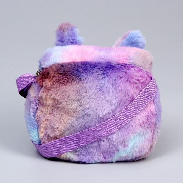 Сумка детская меховая «Радужный котик», 15х13х3 см Сумка детская меховая «Радужный котик», 15х13х3 см