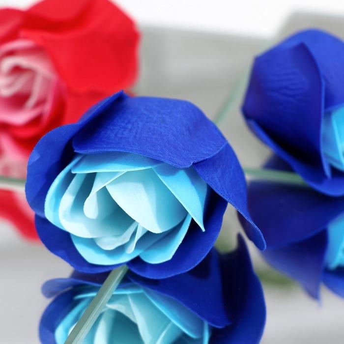 Мыльные розочки цветных оттенков и золотая роза, набор 11 шт Мыльные розочки цветных оттенков и золотая роза, набор 11 шт