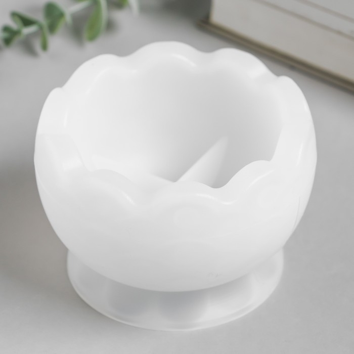 Молд силикон Молд силикон "Подсвечник круглый с волнистыми краями" 9,7х9,7х9,7 см