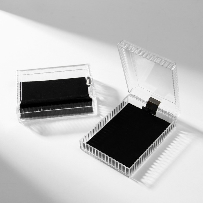 Футляр пластиковый под набор «Прямоугольник» 4,5×7, вставка чёрная Футляр пластиковый под набор «Прямоугольник» 4,5×7, вставка чёрная
