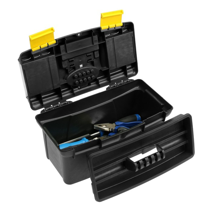 Ящик для инструмента ТУНДРА, 13 Ящик для инструмента ТУНДРА, 13", 320 х 175 х 160 мм, пластиковый, два органайзера