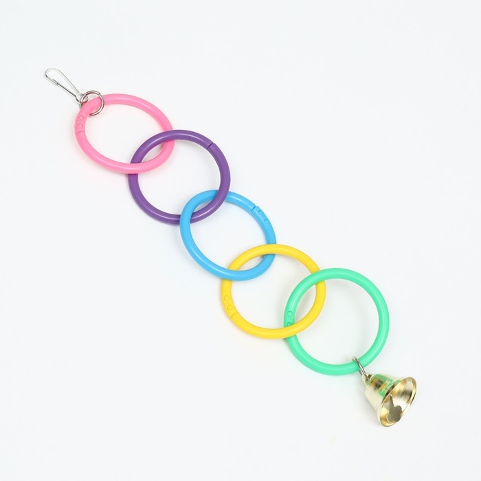 Игрушка для птиц  Игрушка для птиц "Разноцветные кольца" 5 шт