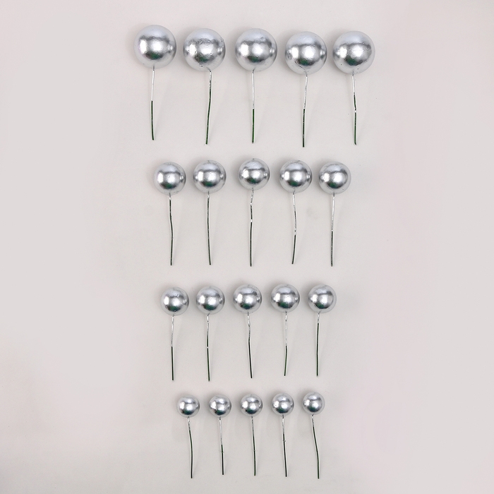 Набор для украшения «Бусины», цвет серебро Набор для украшения «Бусины», цвет серебро