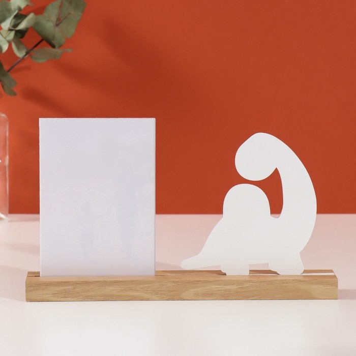 Фоторамка дерево, акрил 10х15 см Фоторамка дерево, акрил 10х15 см "Динозаврик" 4х27,3х14 см