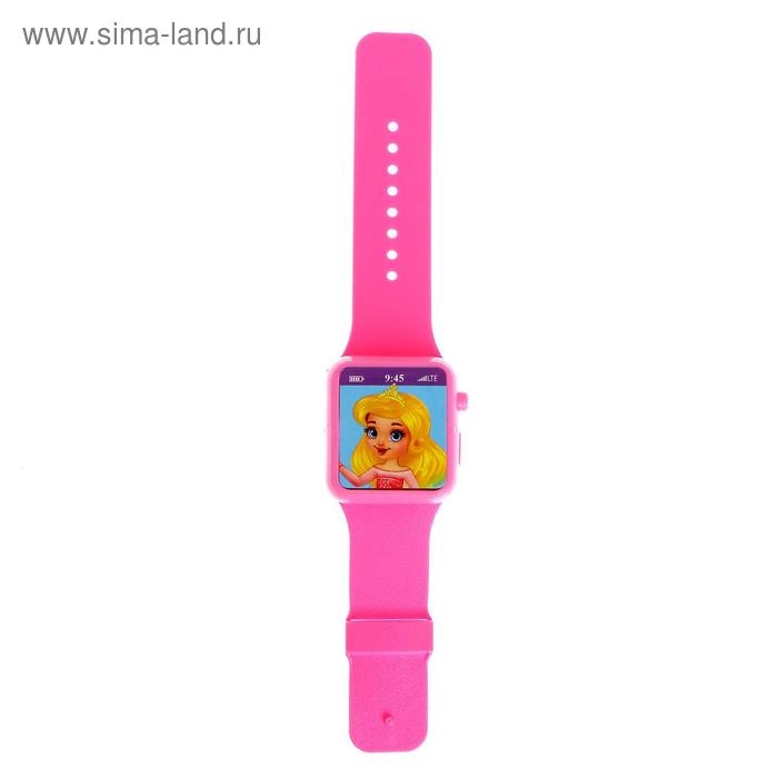 Музыкальные часики «Чудесная принцесса», детские, звук, свет, цвет розовый Музыкальные часики «Чудесная принцесса», детские, звук, свет, цвет розовый