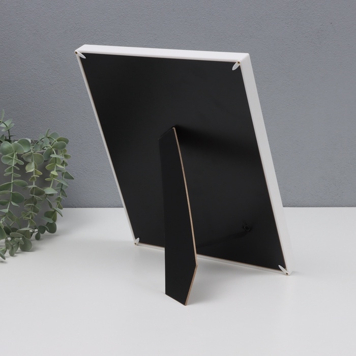 Фоторамка пластик на 1 фото 20х25 см "Лаконичный стиль" серебро бумага тиснение 26х2х31 см   1070502