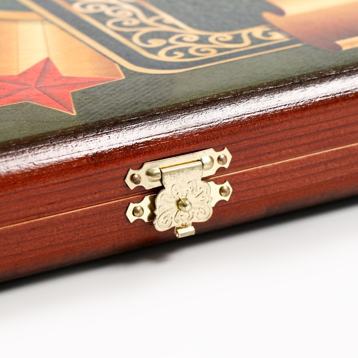 Нарды деревянные большие, с шашками Нарды деревянные большие, с шашками "Настоящему мужчине", настольная игра, 60 х 60 см