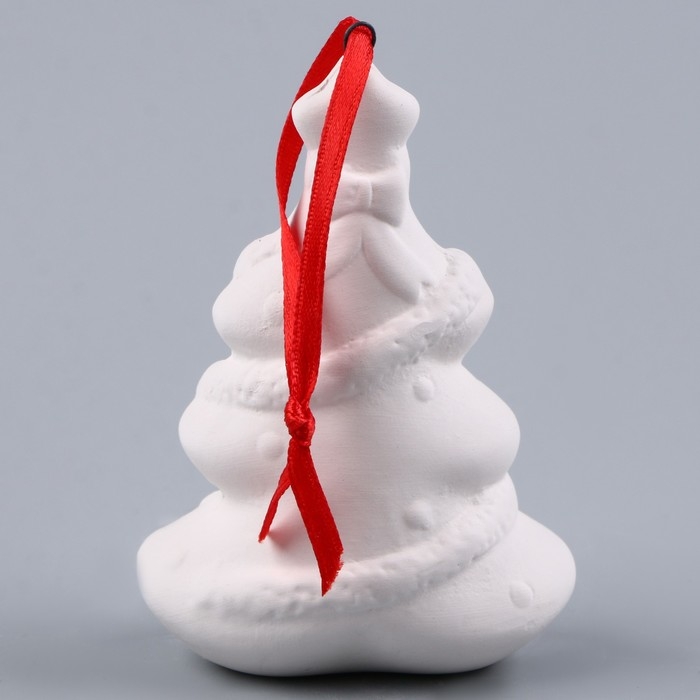 Набор ёлочных украшений под раскраску «Блеск», 4 шт., с подвесом, кисть