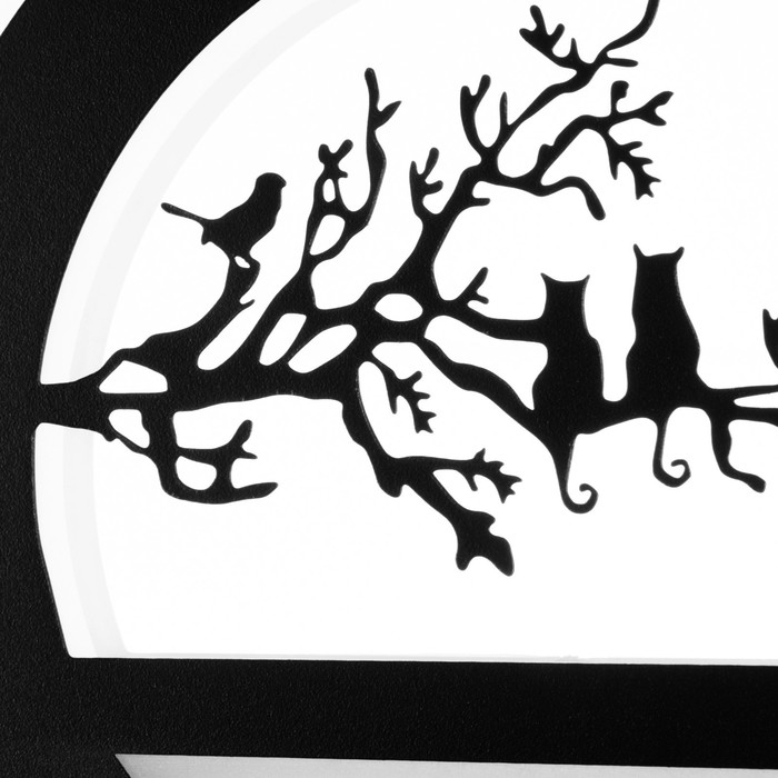 Бра "Птички на ветке" LED 24Вт 3000-4000К черный 22х3,5х22 см