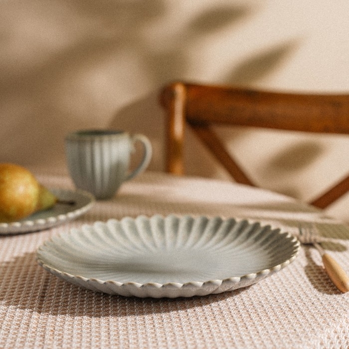 Блюдо для подачи SL Home «Эхо Крита», d=20 см, цвет голубой Блюдо для подачи SL Home «Эхо Крита», d=20 см, цвет голубой