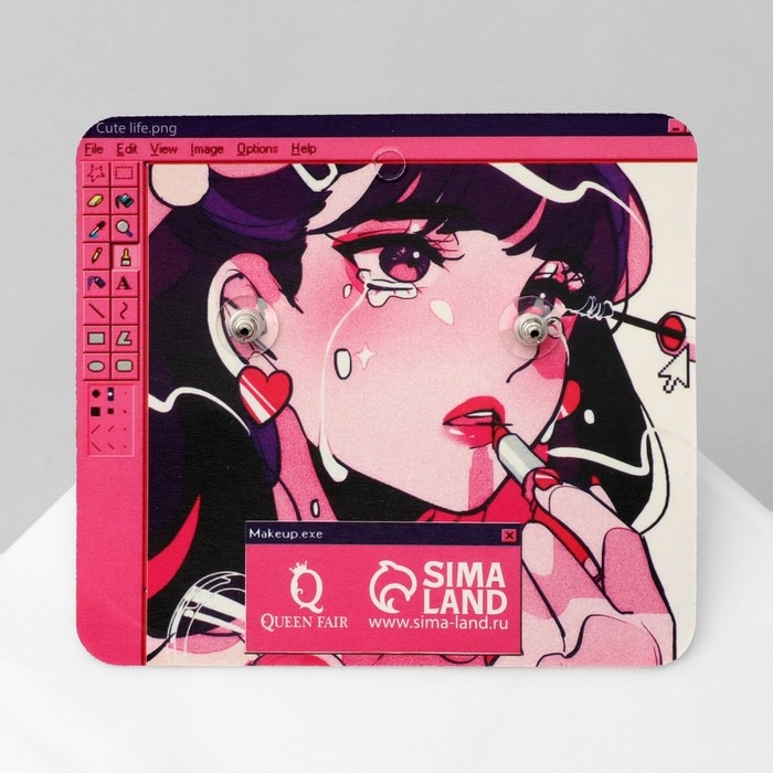 Серьги акрил SEXY, цвет жёлто-фиолетовый в серебре Серьги акрил SEXY, цвет жёлто-фиолетовый в серебре