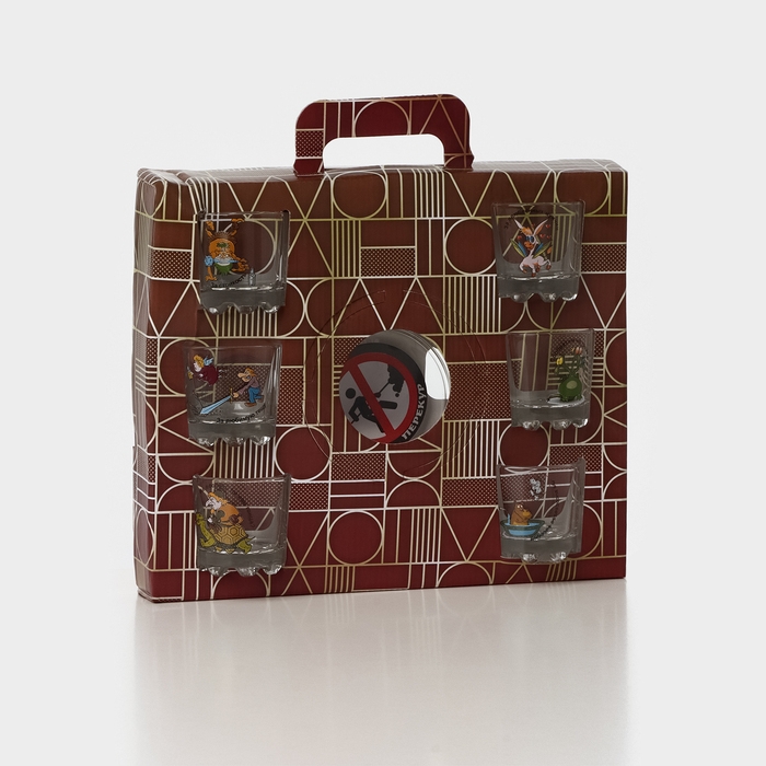 Набор «Приколы», 6 стопок 50 мл, пепельница, МИКС Набор «Приколы», 6 стопок 50 мл, пепельница, МИКС