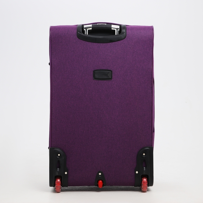 Чемодан большой 95 л (L), отдел на молнии, с расширением, кодовый замок, 3 колеса, 2 наружных кармана, цвет фиолетовый Чемодан большой 95 л (L), отдел на молнии, с расширением, кодовый замок, 3 колеса, 2 наружных кармана, цвет фиолетовый