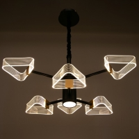 Люстра 1702/6 LED 124Вт 3000-6000К черный 64х64х50 см BayerLux