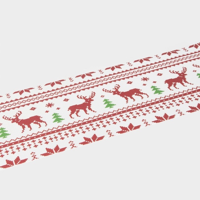 Дорожка новогодняя на стол Доляна «Новый год», сервировочная, 180×30 см Дорожка новогодняя на стол Доляна «Новый год», сервировочная, 180×30 см