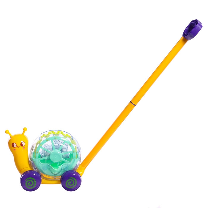 Каталка-генератор мыльных пузырей «Улитка», на палке Каталка-генератор мыльных пузырей «Улитка», на палке
