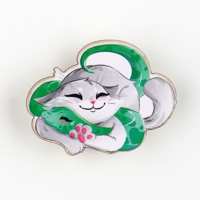 Новогодний значок в коробочке «Новый год: Новогодний котик» 3,5 х 4,5 см Новогодний значок в коробочке «Новый год: Новогодний котик» 3,5 х 4,5 см