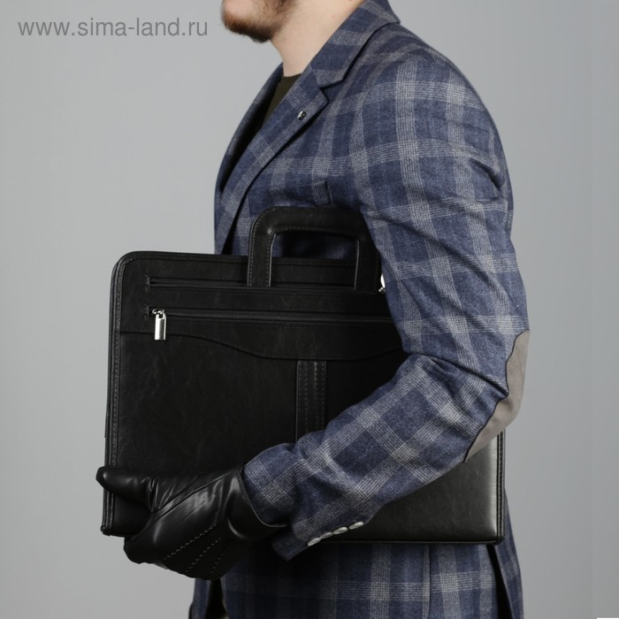 Папка для документов «Алекс», А4, цвет чёрный