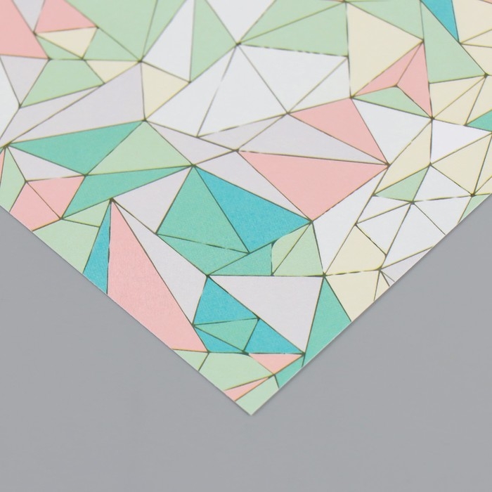 Бумага для скрапбукинга Бумага для скрапбукинга "Ломанные линнии" плотность 180 гр набор 10 шт 15,5х17 см