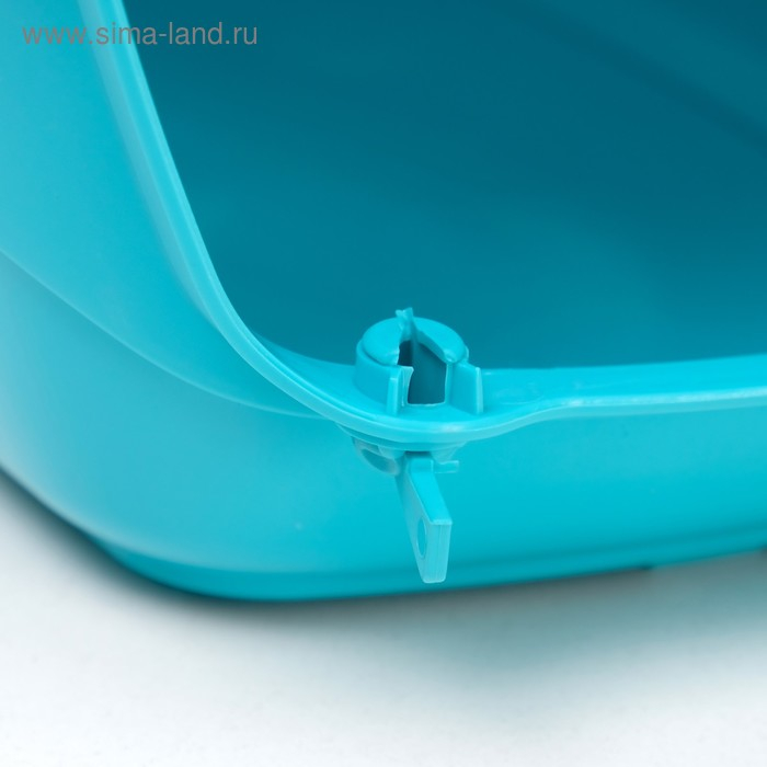 Переноска для животных до 12 кг  Переноска для животных до 12 кг "Пижон" 49х33х32см, металлическая дверь, бело-бирюзовая