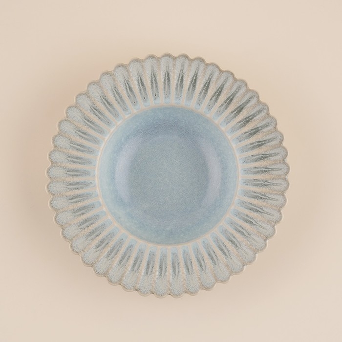 Тарелка для пасты SL Home «Эхо Крита», 340 мл, d=24 см, цвет голубой Тарелка для пасты SL Home «Эхо Крита», 340 мл, d=24 см, цвет голубой