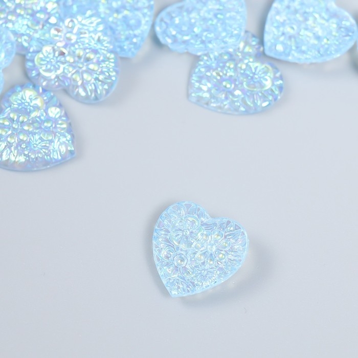 Декор для творчества пластик Декор для творчества пластик "Сердце" голография перламутр набор 20 шт 1,6х1,6 см 937146