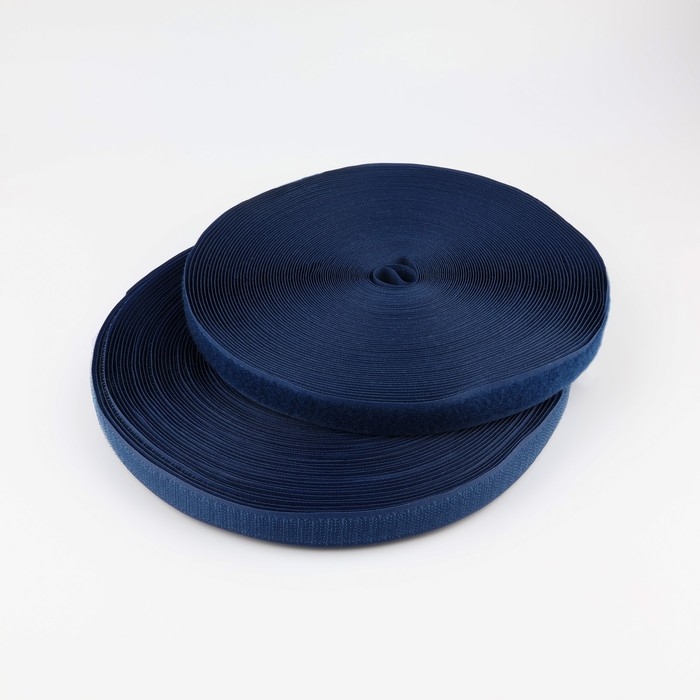 Липучка, 20 мм × 25 ± 1 м, цвет тёмно-синий Липучка, 20 мм × 25 ± 1 м, цвет тёмно-синий