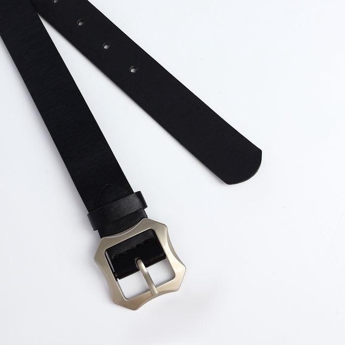 Ремень женский, ширина 2,5 см, винт, пряжка металл, цвет чёрный Ремень женский, ширина 2,5 см, винт, пряжка металл, цвет чёрный